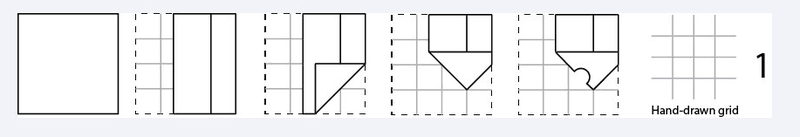 Draw a 4×4 grid on the provided scrap paper