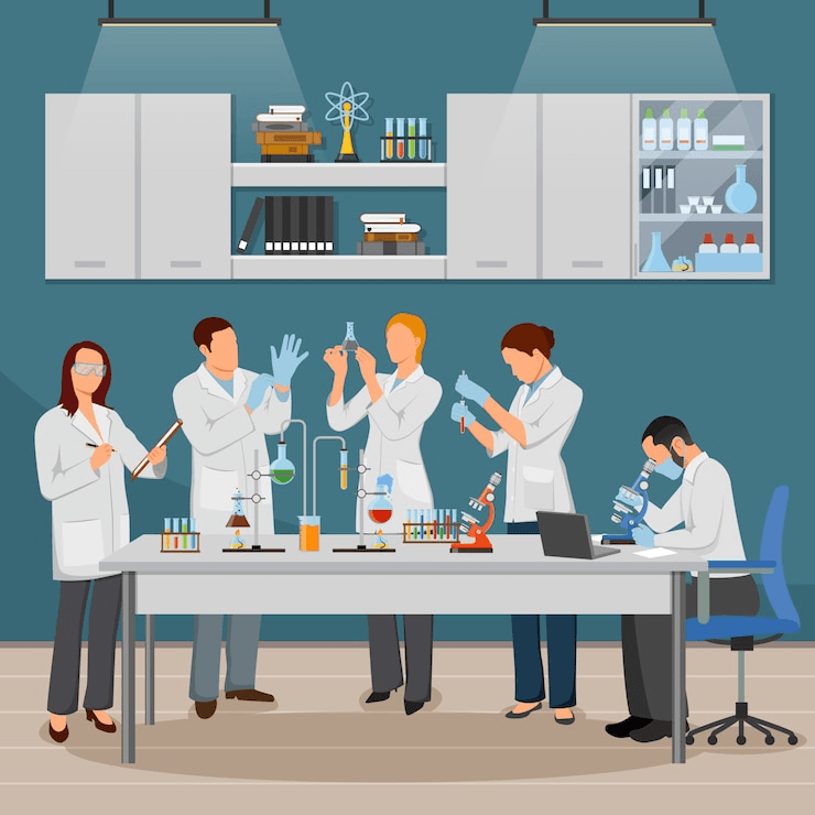 Science and laboratory illustration